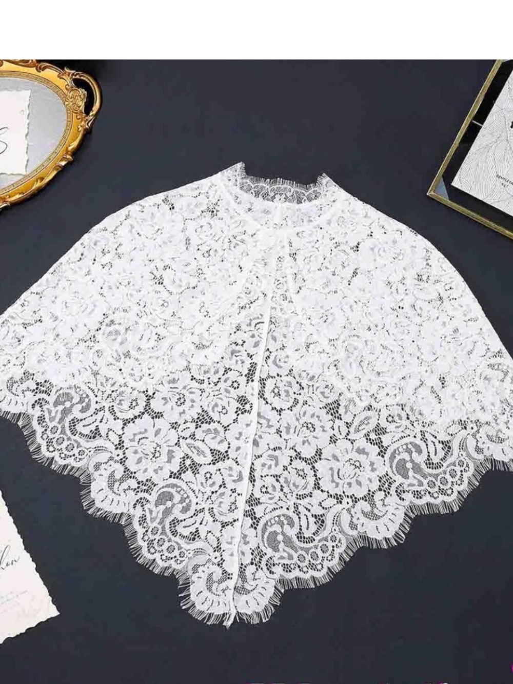 NWT Lace Bridal Cape Wedding Capelet Bridal Accessories